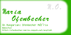 maria ofenbecher business card